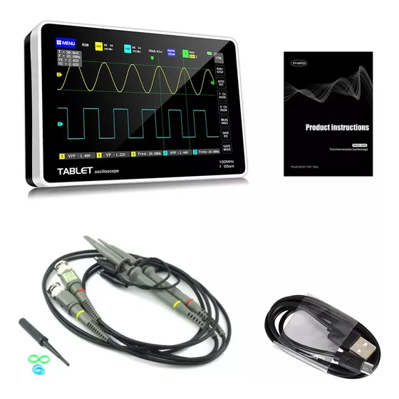Osciloscopio Digital Portatil 2 Canales 1gs Tactil Tablet