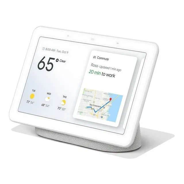 Google Nest Hub 2nd Gen con asistente virtual Google Assistant, pantalla integrada de 7" color chalk 127/220V
