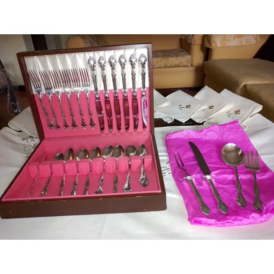Cubiertos De Plata Nuevos, Estuche De Madera, En Oferta