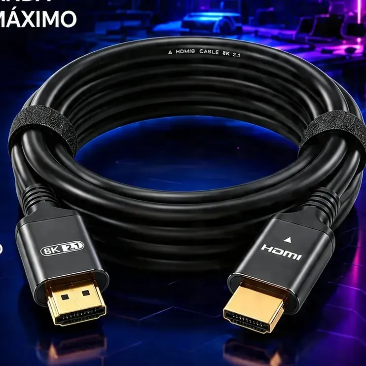 Cabo HDMI 8K 2.1 Blackone 2m Compatível PS5 Xbox 48Gbps Conector Ouro