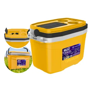 Caixa Termica Suv Cooler Com Alça 20 Litros Praia Pesca Camping Cor Amarelo E Preto Termolar Caixa Termica Suv Cooler Com Alça 20 Litros Praia Pesca Camping Cor Amarelo E Preto Termolar