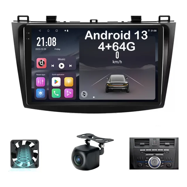 Estereo Android Auto Y Carplay 4+64g Para Mazda 3 2010-2013