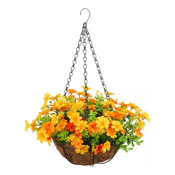 Cestas Colgantes De Flores Artificiales Y Macetas Colgantes