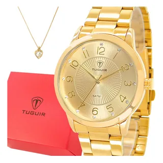 RelĂłgio Feminino Tuguir Dourado Original 1 Ano De Garantia RelĂłgio Feminino Tuguir Dourado Original 1 Ano De Garantia