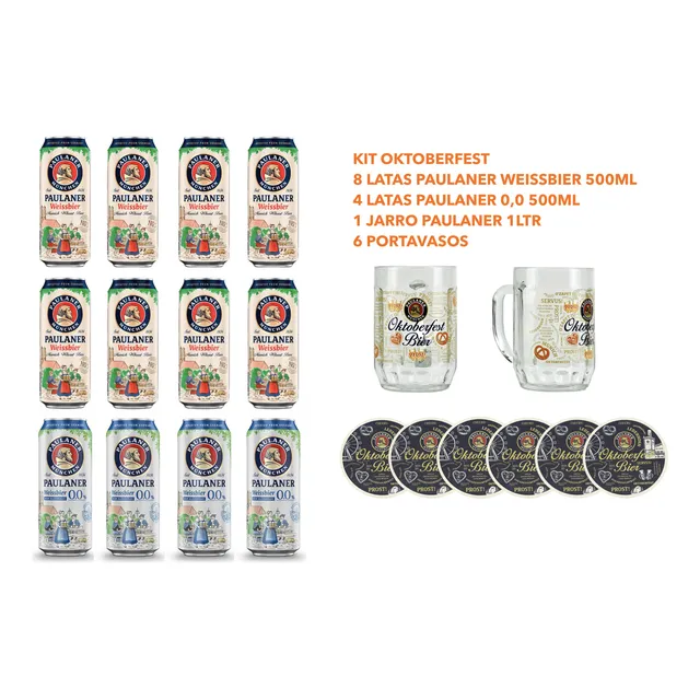 Kit Paulaner + Jarro + Portavas - mL a $42