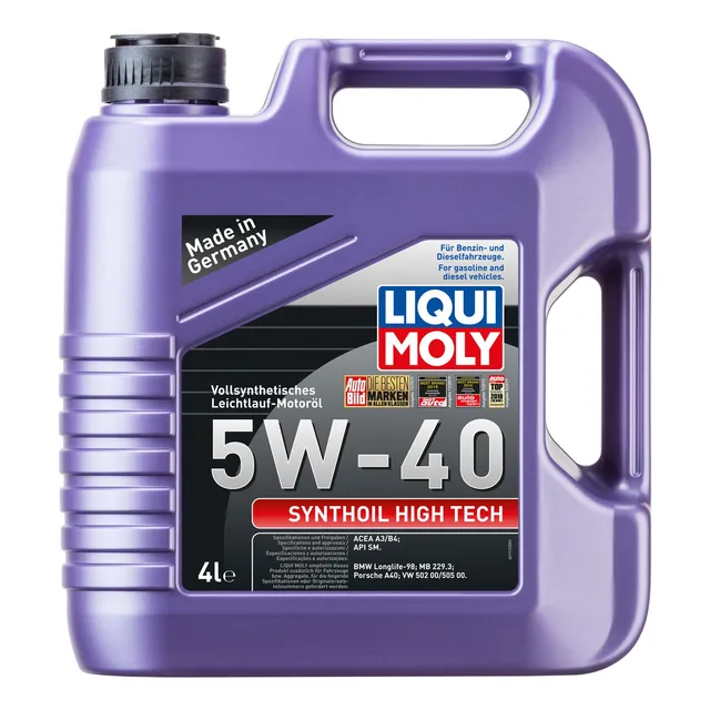 Aceite Motor Sintético 5w40 Synthoil High Tech 4lt Liqui Mol