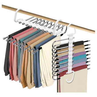 2pcs Gancho Pantalones Organizador Multiple Ahorra Espacio 2pcs Gancho Pantalones Organizador Multiple Ahorra Espacio