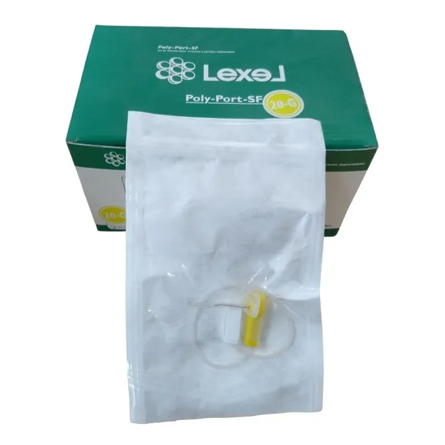 Aguja Huber Poly-port 19g-20g-21g-22g X 25mm Lexel X Unidad