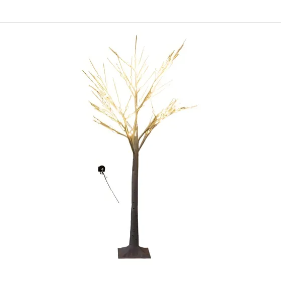 Arbol De Leds Luz Calida Decorativo 104 Cm Control Usb 2.0 Color Blanco