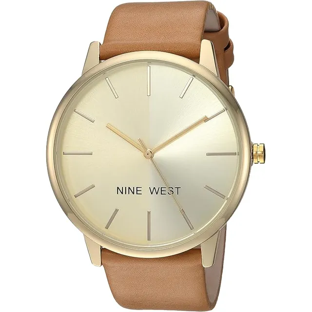 Nine West Reloj Con Correa Dorada Para Mujer
