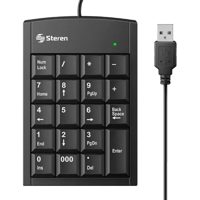 Teclado Numérico Usb Extra Plano | Com-625 Color del teclado Negro