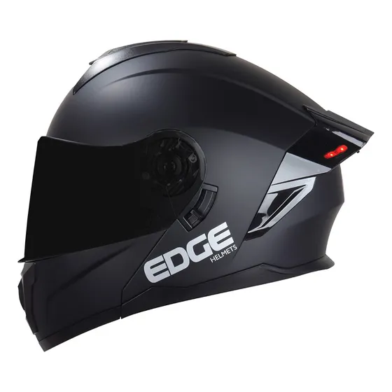 Casco Moto Edge Boston Con Luz Led Certificado Dot