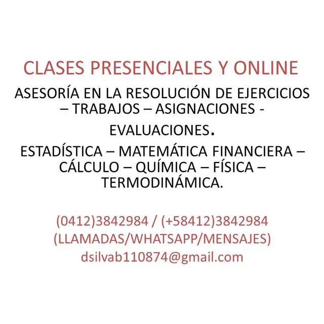 Estadística - Financiera - Matemática - Clases - Trabajos 