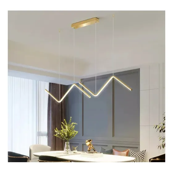 Pendente P/ Bancada Ilha Zig Zag Moderno Sala Mesa Jantar