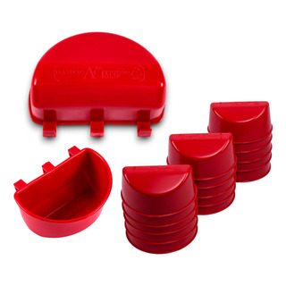 Comedero Media Luna Para Gallo O Ave Rojo 20 Pz Más 3 Regalo Comedero Media Luna Para Gallo O Ave Rojo 20 Pz Más 3 Regalo