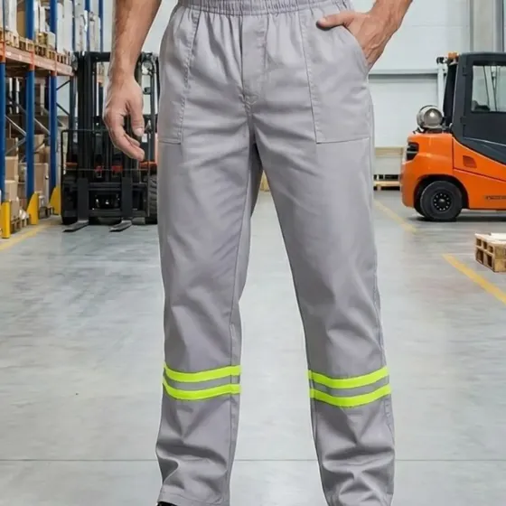 Calça Masculina De Brim Ideal Para Trabalho Uniforme