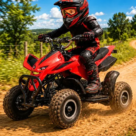 Mini Quadriciclo Infantil Gasolina Offroad Mbx 49cc Atv-2t Cor Vermelho