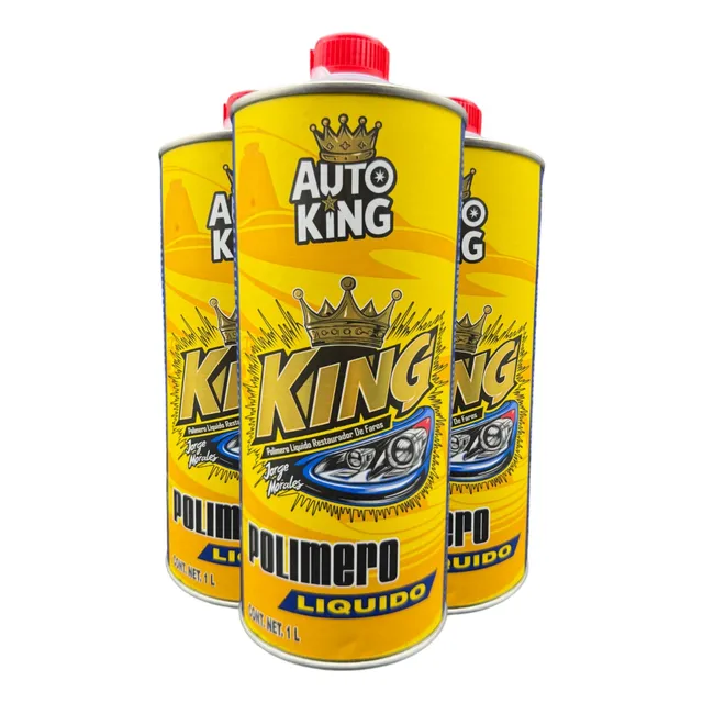 3 Botellas Polimero Líquido Auto King Para Renovar Faros