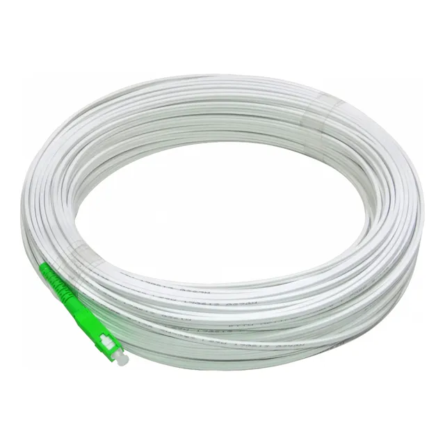Blanco Drop 50mt Sc/apc Monomodo Sm Sx Pigtail Cable Fibra