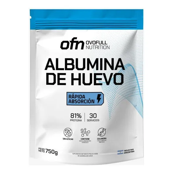 Albúmina De Huevo Claras Ovofull 750 G Proteína Hidrolizada