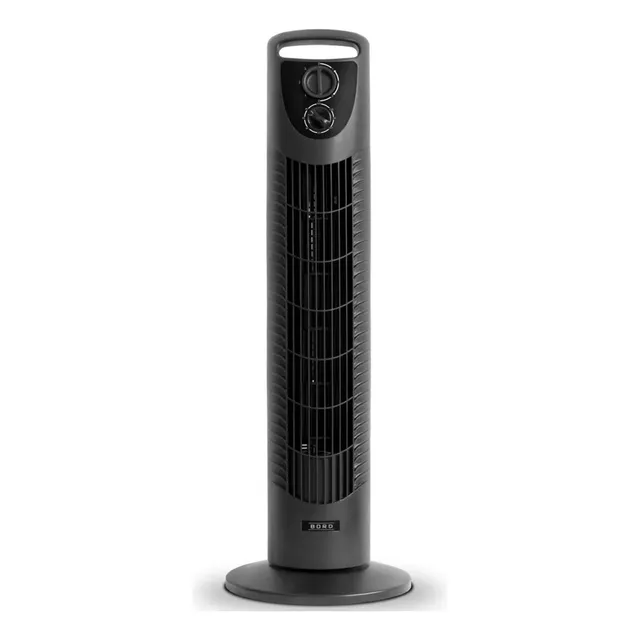 Ventilador De Torre De 3 Vel Oscilante + Temporizador - 45w Estructura Negro Aspas Negro Diámetro 27.5 Cm Frecuencia 50-60hz Material De Las Aspas Plástico