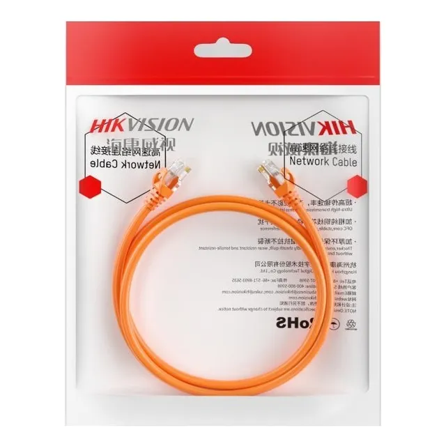 Cable Patchcord Hikvision 50cm Cat 6 Naranja