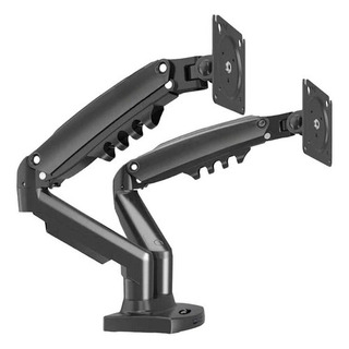 Suporte Duplo Monitor De Mesa De 17 Até 27 Polegadas Preto Suporte Duplo Monitor De Mesa De 17 Até 27 Polegadas Preto