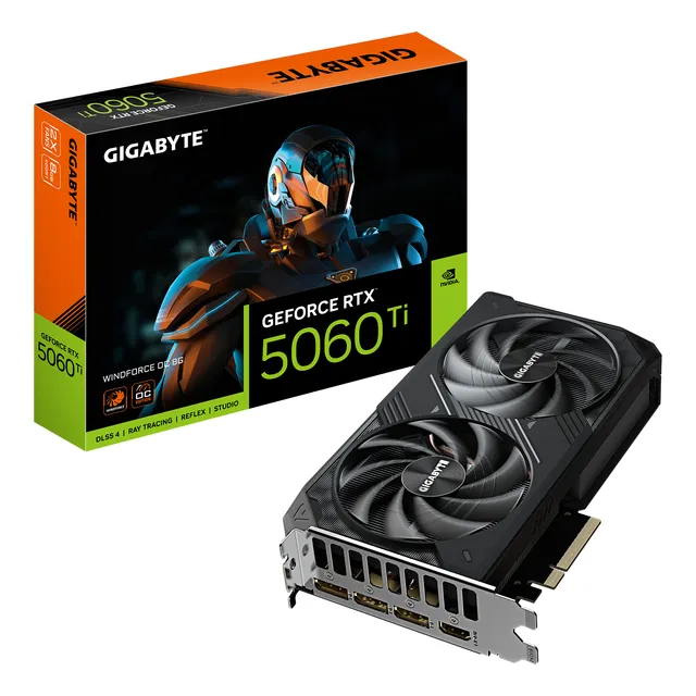 Tarjeta De Video Gigabyte Rtx 5060 Ti Windforce Oc 8gb