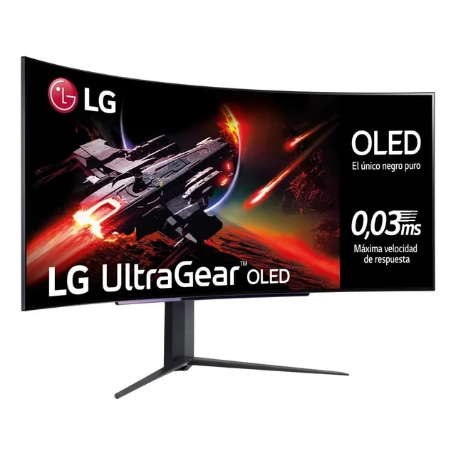 Monitor Gamer LG 45  Ultragear 45gr95qe-b Oled Curvo Wqhd