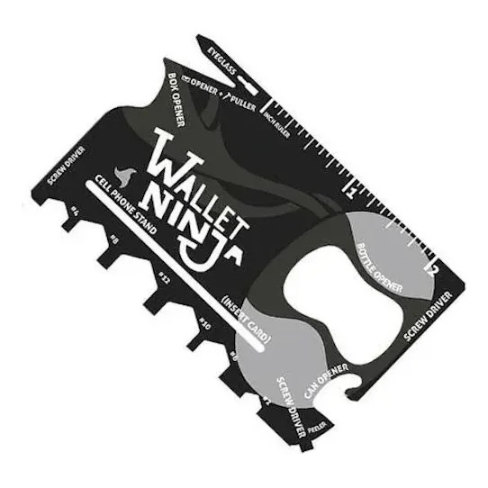 Cartão Multi-ferramentas Use Carteira 18-em-1 Ninja Wallet