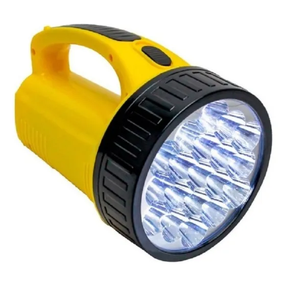 Lanterna 19 Leds Potente Alto Alcance Bivolt Recarregável Cor Da Lanterna Amarelo Cor Da Luz Branco