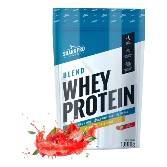 Proteina Blend Whey Protein 1.8kg Frutilla - Shark Pro