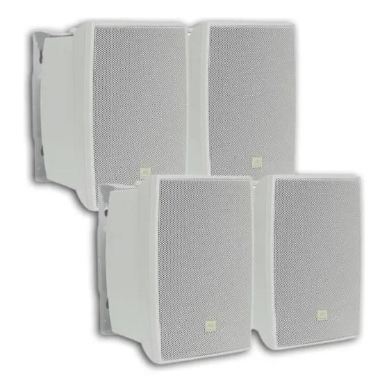 4 Caixas Som Ambiente Jbl C621 Branca 100w 8 Oh Passiva