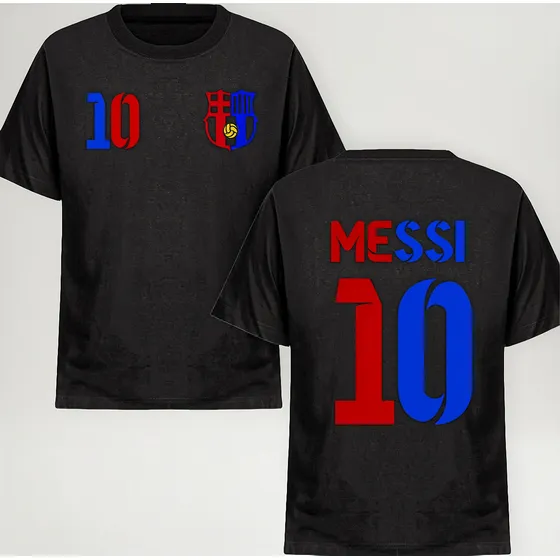 Remera Lionel Messi Número En Espalda Y Pecho Fútbol