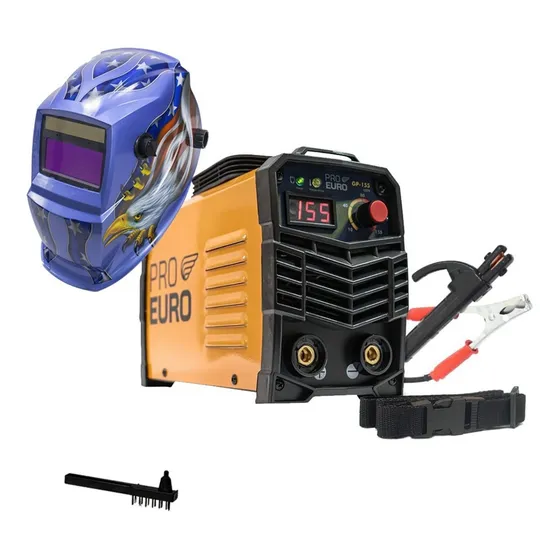 Máquina Solda Inversora 155a 127v + Máscara Automática Cor Laranja 50 60Hz