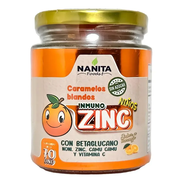 Zinc Gomitas Niños 70 Unidades Sin Azúcar