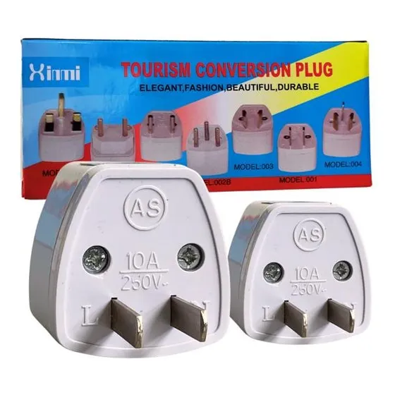 20 Pzs Adaptador Enchufe Entrada Europeo Salida Americano