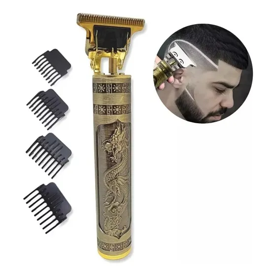 Máquina De Cortar Pelo Y Barba Inalámbrica Carga Usb Color D