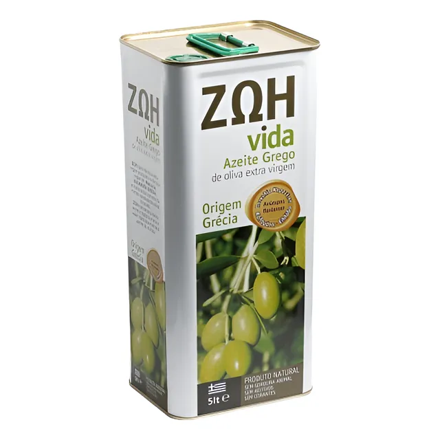 Azeite De Oliva 5l Extra Virgem Grego Zoh Vida Lata 