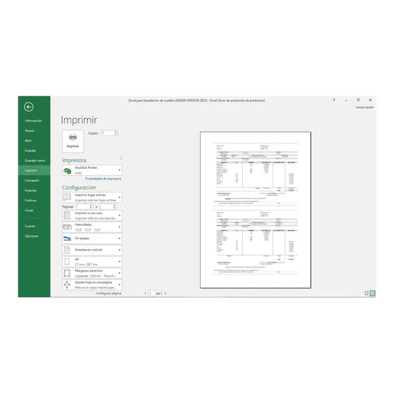 Excel Para Liquidación De Sueldos
