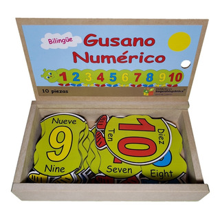 Gusano Numérico Bilingüe Rompecabezas Juego Mesa Didáctico Gusano Numérico Bilingüe Rompecabezas Juego Mesa Didáctico