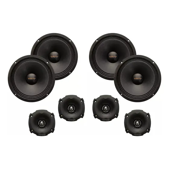 Set De Medios Quantum Qpro6k4mt 6.5 Pulgadas 500w Max