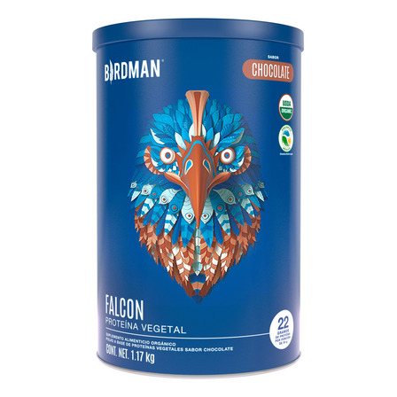 Proteína Vegetal Orgánica Falcon Protein 1.170kg Birdman Sabor Chocolate Proteína Vegetal Orgánica Falcon Protein 1.170kg Birdman Sabor Chocolate