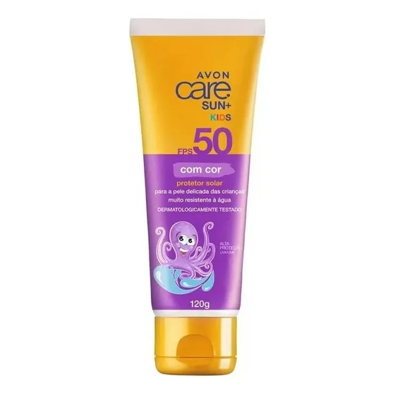 Protetor Solar Kids com Cor Avon FPS 50 120g
