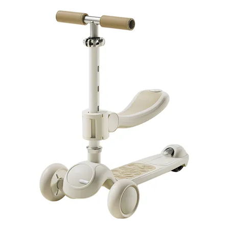 Scooter Monopatin 3 En 1 Con Asiento,ruedas Led,con Musica Beige Star Wars
