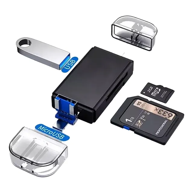 Adaptador Lector Memoria Usb Tipo C Sd Tf Pendrive Micro Usb