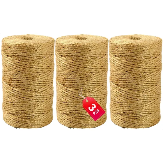 3pzs Cordon Henequen Hilo Yute Natural Decorar 2mm X 100m