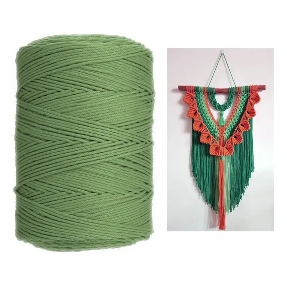 Cordón Macramé Torcido  Diy 3mm 500 Metros 100% Algodón