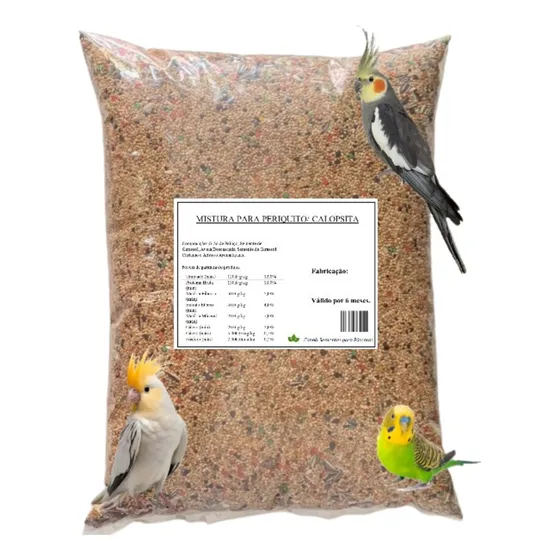 Mistura Calopsita Periquito Agaporne 1 Kg  Pássaro Sementes