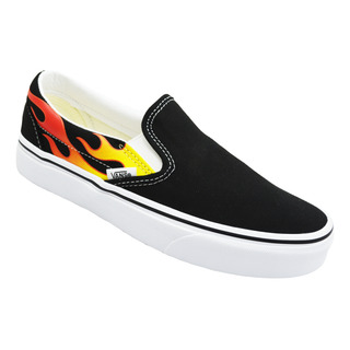 Tenis Vans Classic Slip On Vn0a38f7phn Flame Black/black/tr Tenis Vans Classic Slip On Vn0a38f7phn Flame Black/black/tr